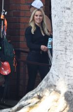 REESE WITHERSPOON on the Set of The Morning Show in Los Angeles 08/08/2024