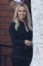 REESE WITHERSPOON on the Set of The Morning Show in Los Angeles 08/08/2024