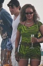 RIHANNA at a Party with Friends on a Yacht in Barbados 08/07/2024
