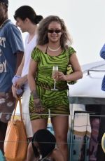 RIHANNA at a Party with Friends on a Yacht in Barbados 08/07/2024