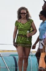 RIHANNA at a Party with Friends on a Yacht in Barbados 08/07/2024
