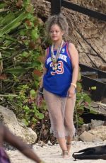 RIHANNA Out at a Beach in Barbados 08/06/2024