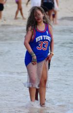RIHANNA Out at a Beach in Barbados 08/06/2024