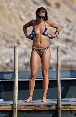 RITA ORA in  Striped Bikini at a Beach in Ibiza 08/22/2024