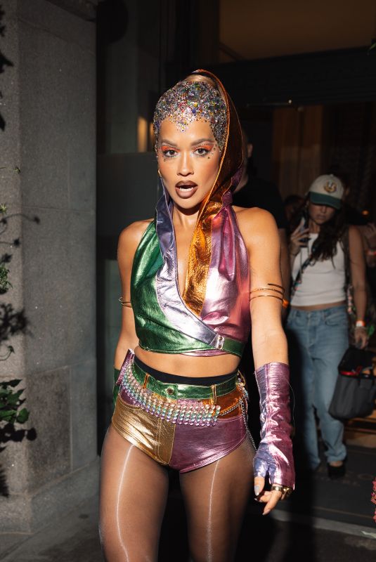 RITA ORA Leaves Stock Exchange Hotel in Manchester Ahead of Pride Performance 08/24/2024