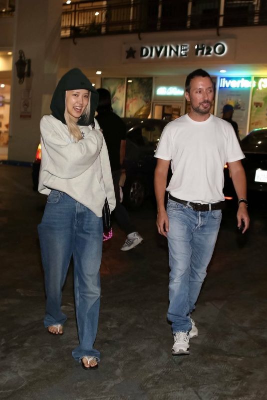 ROSE and Anthony Vaccarello Out for Dinner at Sushi Park in West Hollywood 08/20/2024