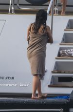 SALMA HAYEK on Holiday Vacation at a Yacht Out in Formentera 08/13/2024