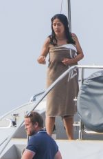 SALMA HAYEK on Holiday Vacation at a Yacht Out in Formentera 08/13/2024