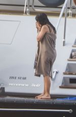 SALMA HAYEK on Holiday Vacation at a Yacht Out in Formentera 08/13/2024