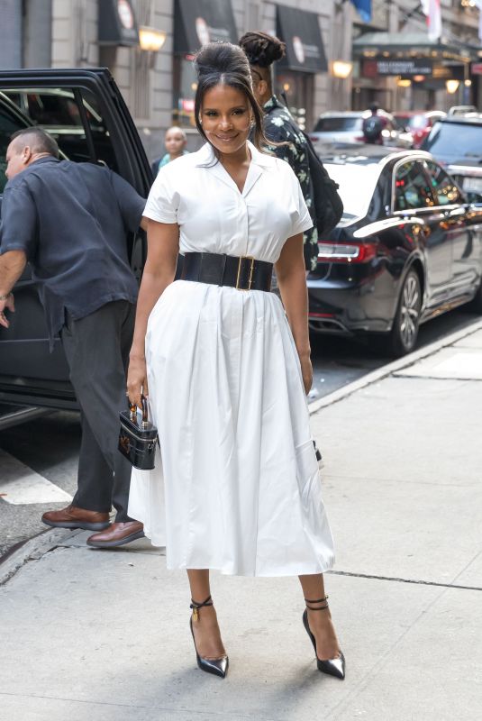 SANAA LATHAM Srrives at Good Morning America in New York 08/26/2024