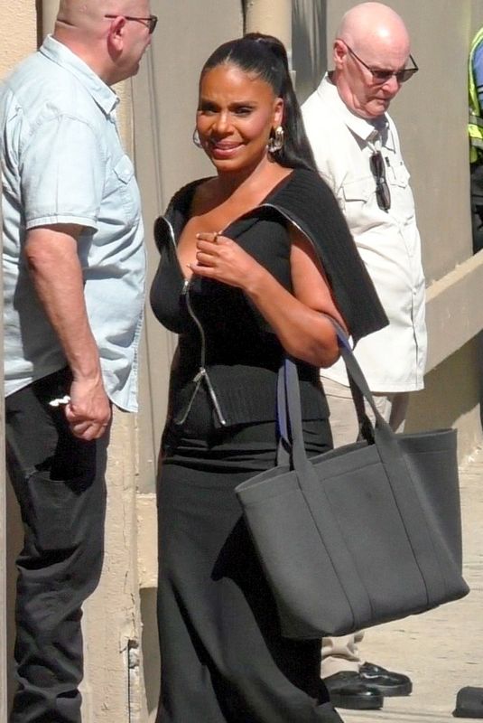 SANAA LATHAN Arrives at Jimmy Kimmel Live! in Hollywood 08/20/2024