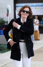 SIGOURNEY WEAVIR Arrives at Marco Polo Airport in Venice 08/27/2024