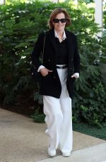 SIGOURNEY WEAVIR Arrives at Marco Polo Airport in Venice 08/27/2024