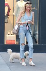 SOPHIE SUMNER Out with Her Dog in New York 08/02/2024