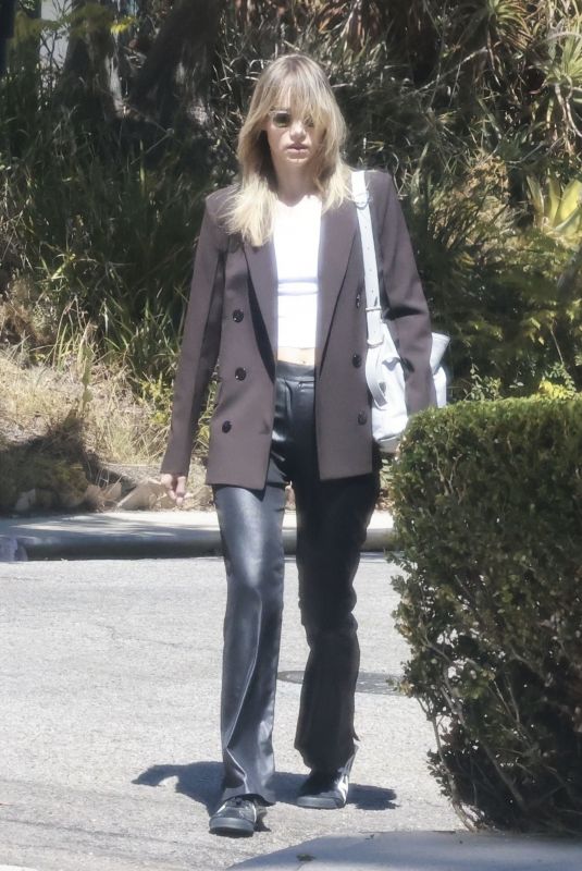 SUKI WATERHOUSE Leaves Her House in Los Angeles 08/30/2024