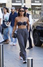 TESSA THOMPSON Arrives at Her Hotel in Paris 08/11/2024