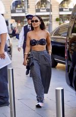 TESSA THOMPSON Arrives at Her Hotel in Paris 08/11/2024