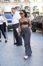 TESSA THOMPSON Arrives at Her Hotel in Paris 08/11/2024