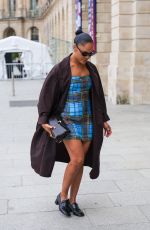 TESSA THOMPSON Leaves Ritz Hotel at Place Vendome in Paris 08/09/2024