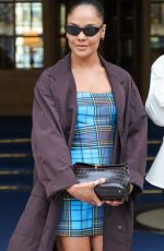 TESSA THOMPSON Leaves Ritz Hotel at Place Vendome in Paris 08/09/2024