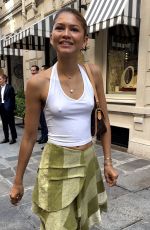 ZENDAYA Leaves Crillon Hotel in Paris 07/31/2024