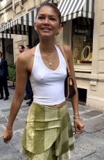 ZENDAYA Leaves Crillon Hotel in Paris 07/31/2024