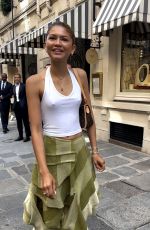 ZENDAYA Leaves Crillon Hotel in Paris 07/31/2024