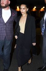 ZOE KRAVIT Arrives at Blink Twice Screening at Metrograph in New York 08/21/2024