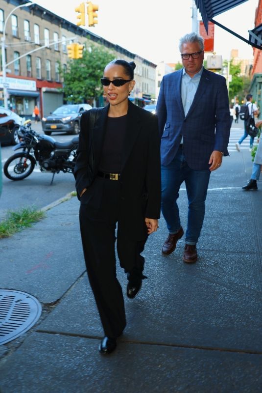 ZOE KRAVITZ Heading to Dinner at Sailor Restaurant in Brooklyn 08/22/2024