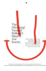 ZOE KRAVITZ in Esquire Magazine, September 2024