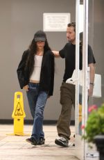 ZOE KRAVITZ Leaves Sushi Park with Anthony Vaccarello in West Hollywood 08/01/2024