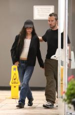 ZOE KRAVITZ Leaves Sushi Park with Anthony Vaccarello in West Hollywood 08/01/2024