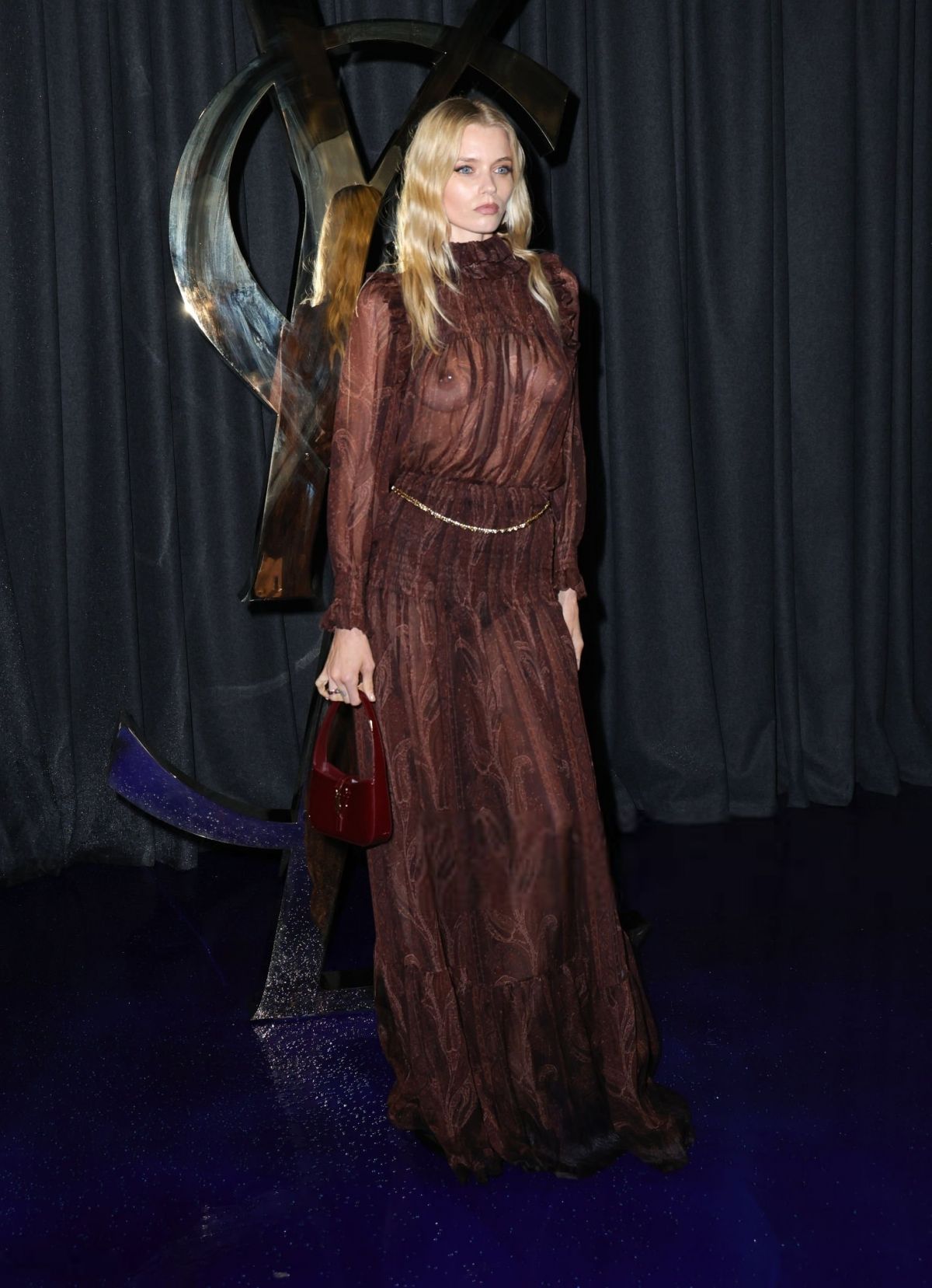 ABBEY LEE KERSHAW at Saint Laurent Fashion Show at Paris Fashion Week ...
