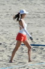 ALESSANDRA AMBROSIO in Swimsuit Plays Volleyball at a Beach in Los Angeles 09/28/2024