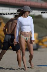 ALESSANDRA AMBROSIO Playing Beach Volleyball in Santa Monica 09/22/2024