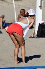 ALESSANDRA AMBROSIO Playing Beach Volleyball with Friends in Santa Monica 09/29/2024
