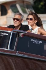 AMAL and George CLOONEY Leaves Cipriani Hotel at 81st Venice Film Festival 08/31/2024