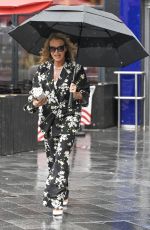 AMANDA HOLDEN Leaves Global Studios Heart Breakfast Show in London 09/05/2024