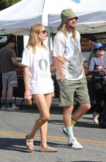AMBER VALLETTA and Her Boyfriend at Farmers Market in Los Angeles 09/01/2024