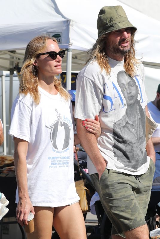 AMBER VALLETTA and Her Boyfriend at Farmers Market in Los Angeles 09/01/2024