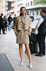 AMY JACKSON Arrives at Her Hotel in Milan 09/18/2024