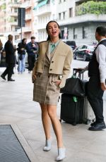 AMY JACKSON Arrives at Her Hotel in Milan 09/18/2024