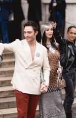 AMY JACKSON Arrives at Rabanne Fashion Show at Paris Fashion Week 09/25/2024
