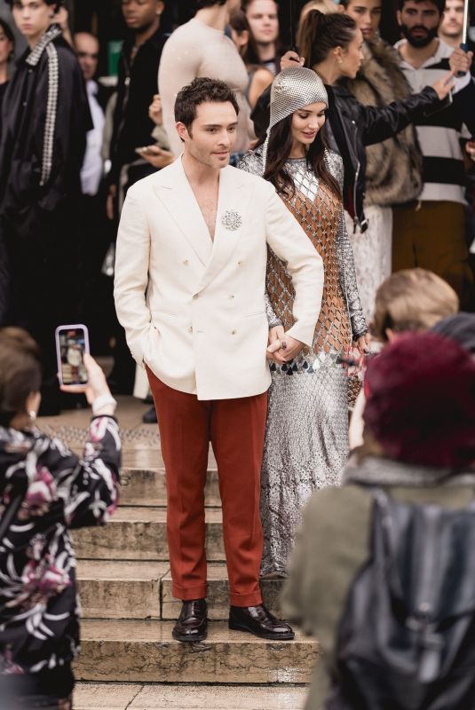 AMY JACKSON Arrives at Rabanne Fashion Show at Paris Fashion Week 09/25/2024
