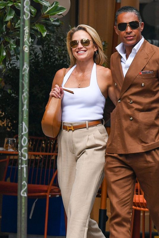 AMY ROBACH and TJ Holmes Enjoy Drinks with John R Tyson in New York 09/05/2024