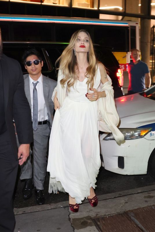 ANGELINA JOLIE Arrives at Maria Premiere Afterparty at New York Film Festival 09/29/2024