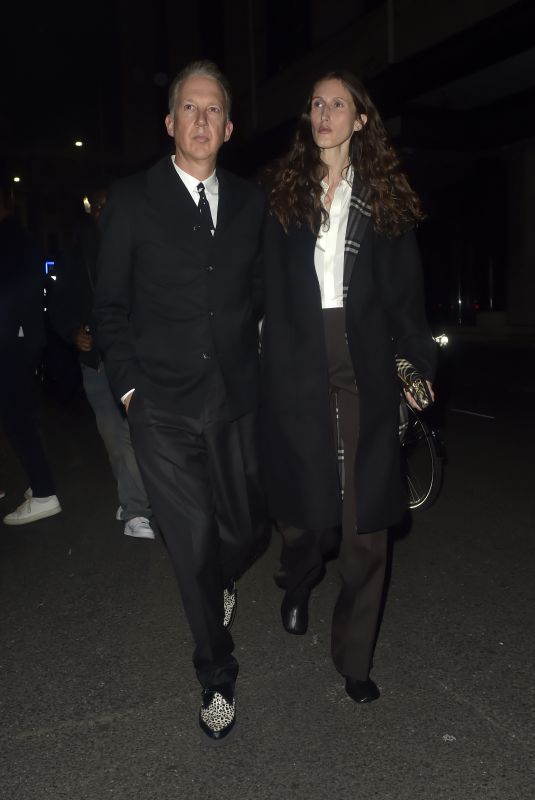 ANNA CLEVELAND Arrives at Burberry Afterparty at London Fashion Week 09/16/2024