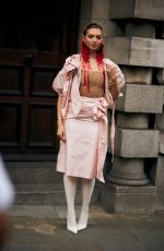 ANNABELLE HOY Arrives at Simone Rocha Show at London Fashion Week 09/15/2024
