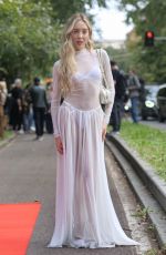 ARINA SHELDON Arrives at Gucci Show at Milan Fashion Week 09/20/2024