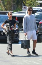 ASHLEY BENSON and Brandon Davis Out with Their Dog in Studio City 09/16/2024